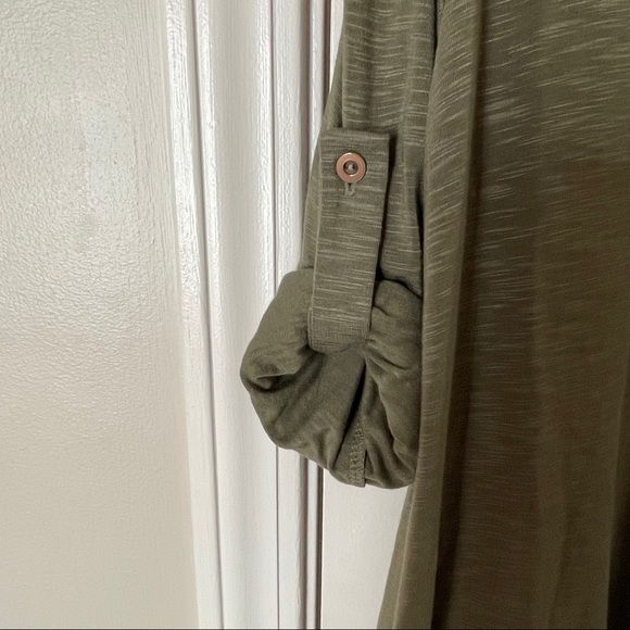 NWT Altar’d State Olive Rolled Sleeve Dress - Picture 4 of 5